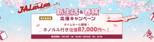 JAL国際線タイムセール公式画像