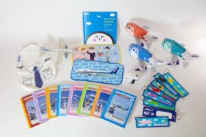 ANA機内で子ども向けに配布しているおもちゃや記念品