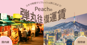 Peach「弾丸往復運賃」キャンペーン公式バナー