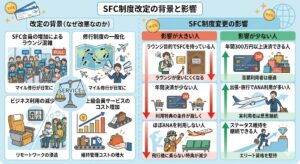 SFC制度改定の背景と影響を解説するインフォグラフィック