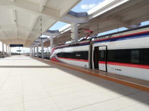 ラオス高速鉄道ビエンチャン駅先頭車両