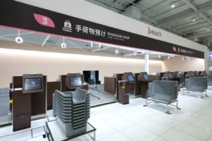 関西空港ピーチ航空チェックインカウンター